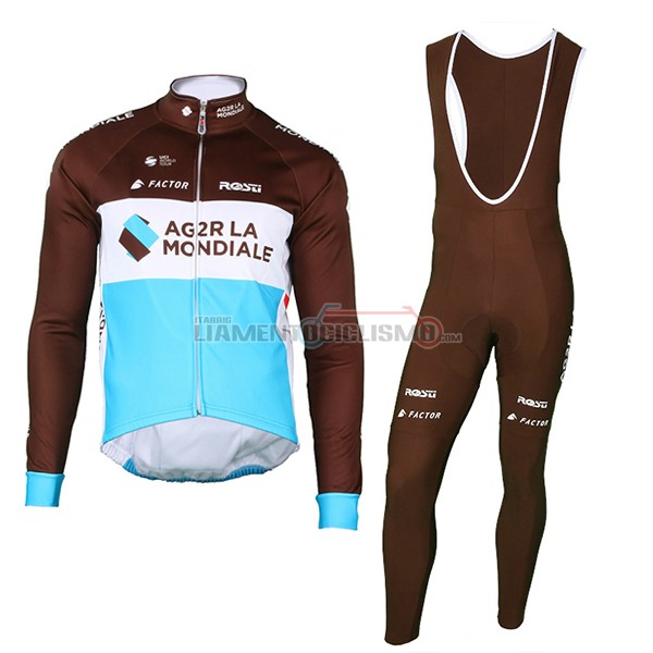 Abbigliamento Ciclismo Ag2r La Mondiale ML 2018 Marrone